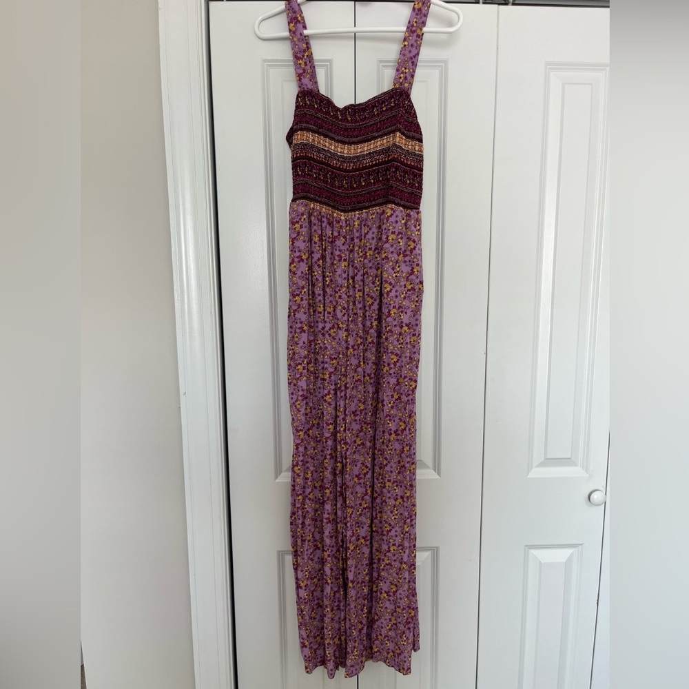 Purple Floral Jumpsuit